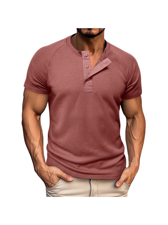 Men's Solid Colour Casual Short Sleeve T Shirt, Polyester, Lightweight, Slim Fit, Suitable for Various Occasions, Sizes S XXL