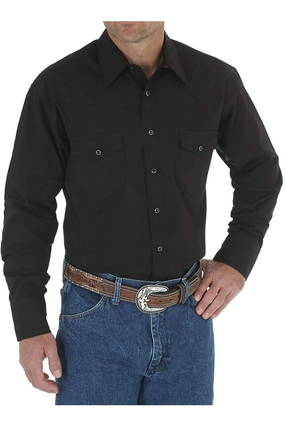 Men's Solid Cowboy Shirt - 71105Wh