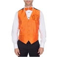 thumbnail image 1 of Men's Solid Dress Vest Bow Tie Orange for Tuxedo and Suit, 1 of 1