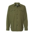 thumbnail image 1 of Men's Solid Flannel Shirt - ARMY - 3XL, 1 of 2