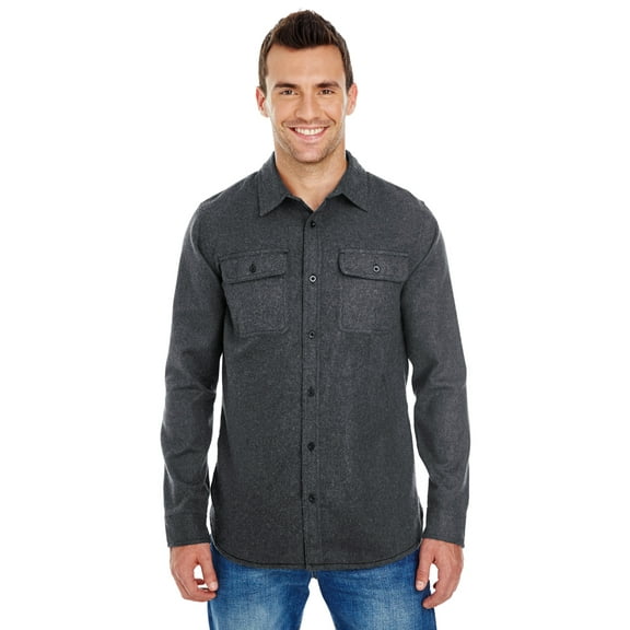 Men's Solid Flannel Shirt