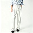 thumbnail image 1 of Men's Solid Formal Suit Pants Classic Cuffed Hem Adjustable Stretch Waist S-XL, 1 of 8