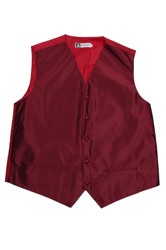 Men's Solid Formal Vest Burgundy for Tuxedo and Suit