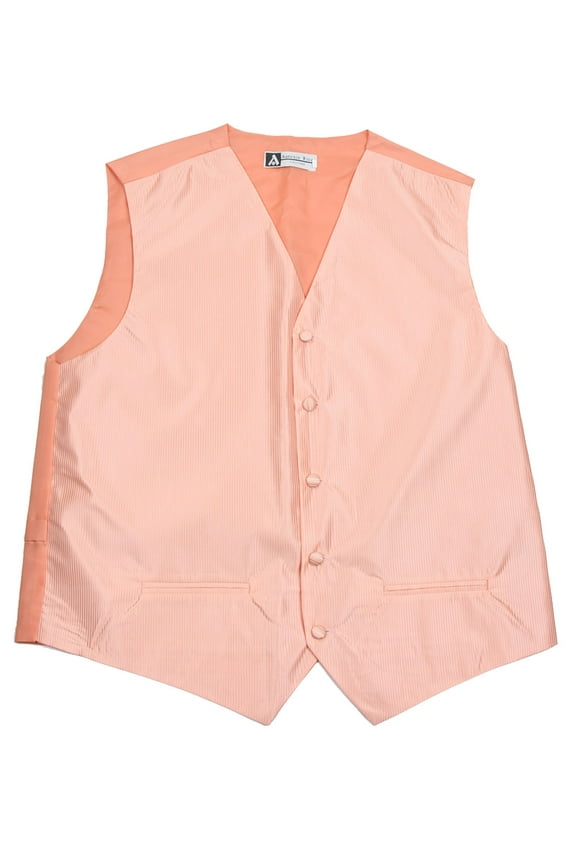 Men's Solid Formal Vest Peach for Tuxedo and Suit