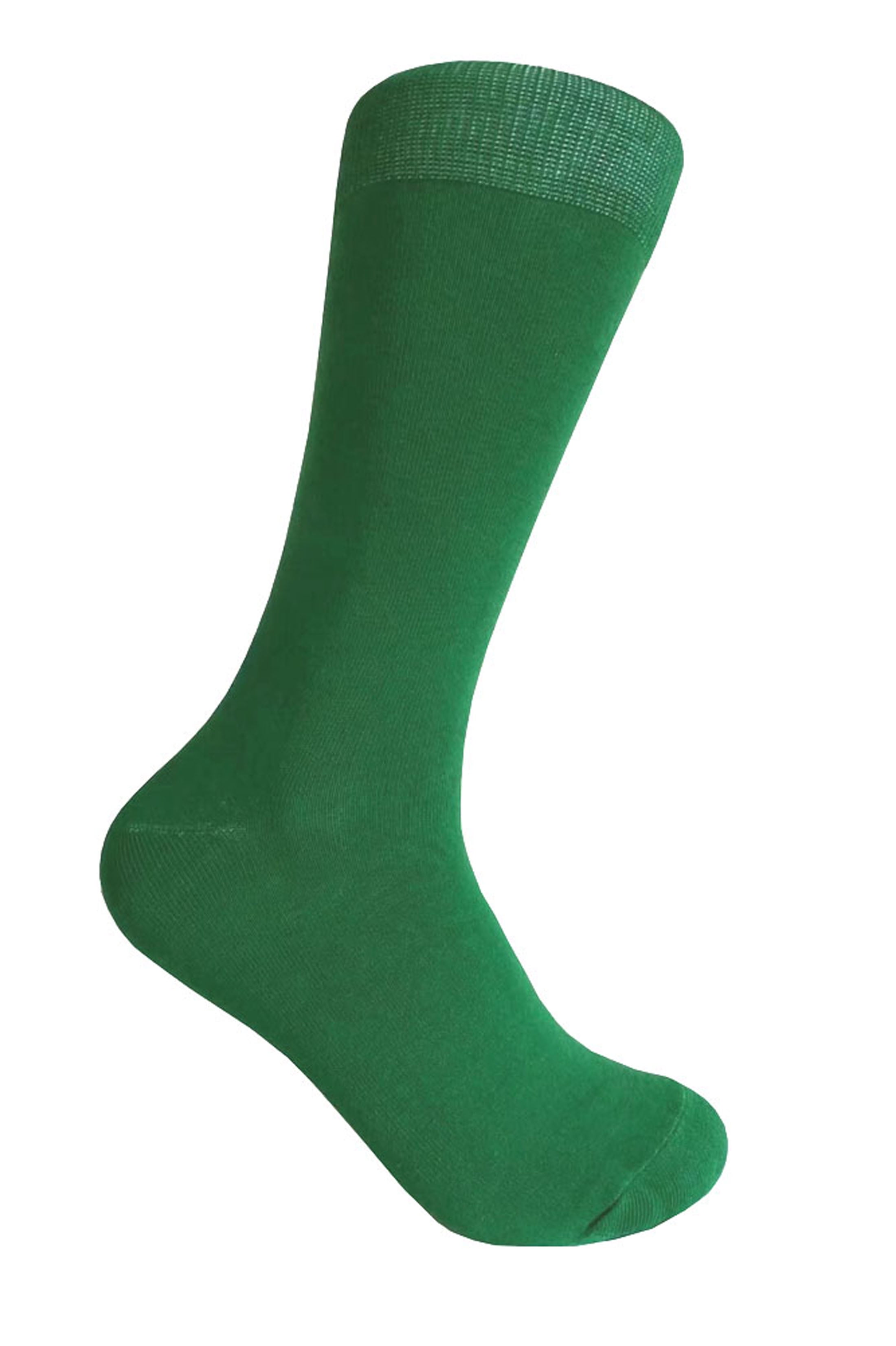 mens dark green dress socks Forest Green Cotton Over the Calf Dress Socks main image 1