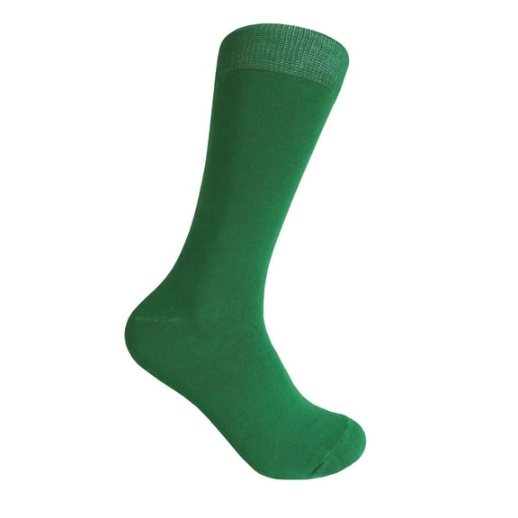 Men's Solid Irish Green Color Dress Casual Socks