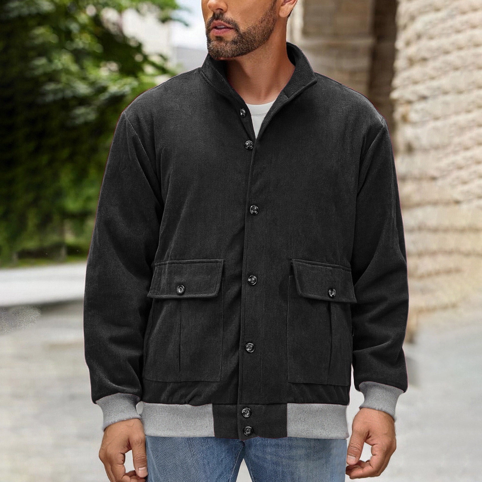 Men-s-Solid-Jacket-Long-Sleeve
