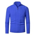 thumbnail image 1 of Men's Solid Lapel Sweater Pullover Knitted Sweater Bussines Thermal Shirts Long Sleeved Casual Blouse Tops Daily Office Work Clothes, 1 of 7