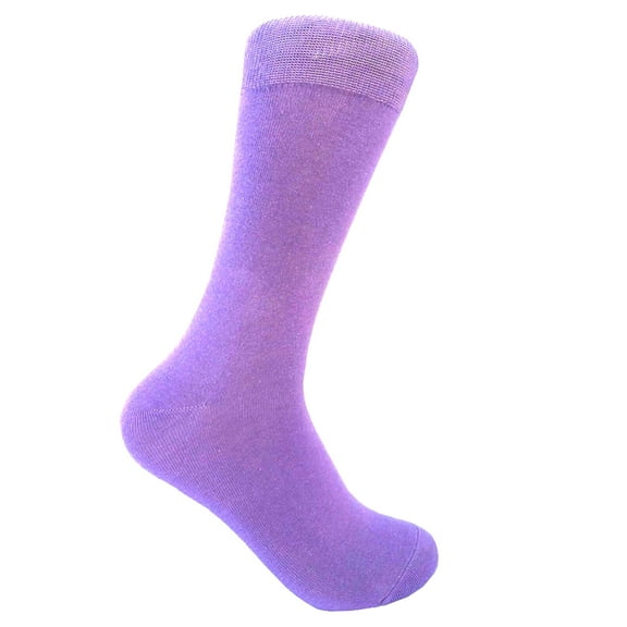 Men's Solid Lavender Color Dress Casual Socks