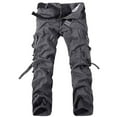 thumbnail image 1 of Men's Solid Multi-Pocket Washed Overalls Outdoor Casual Pants Trousers, 1 of 4
