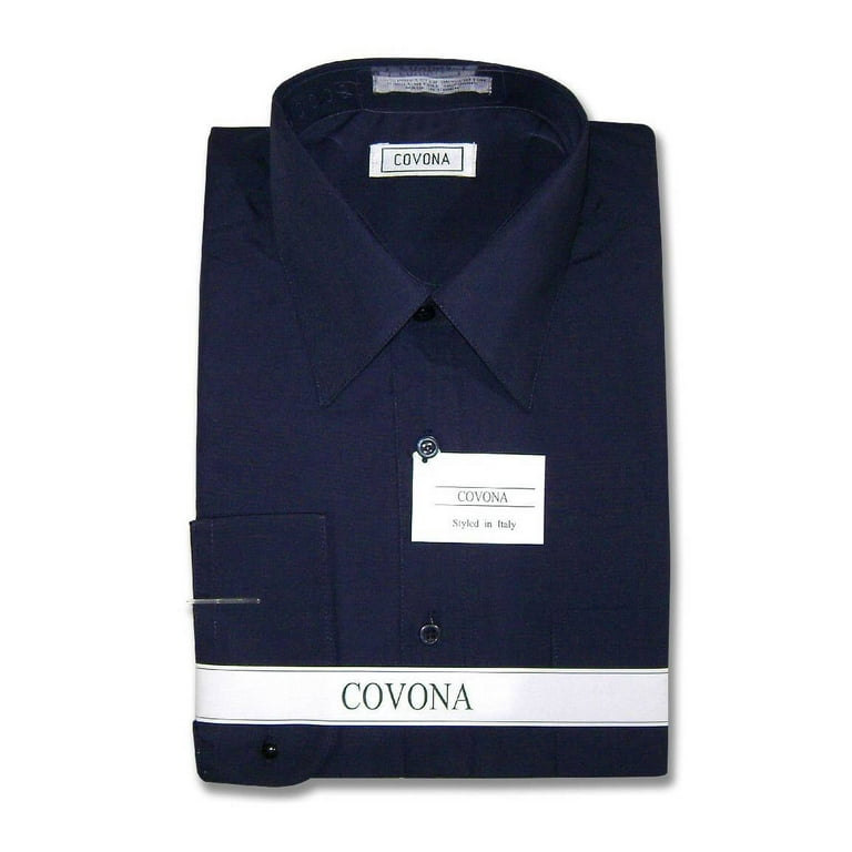 Navy blue dress shirt walmart cheap