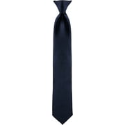Men's Solid Poly Clip On Tie-Navy