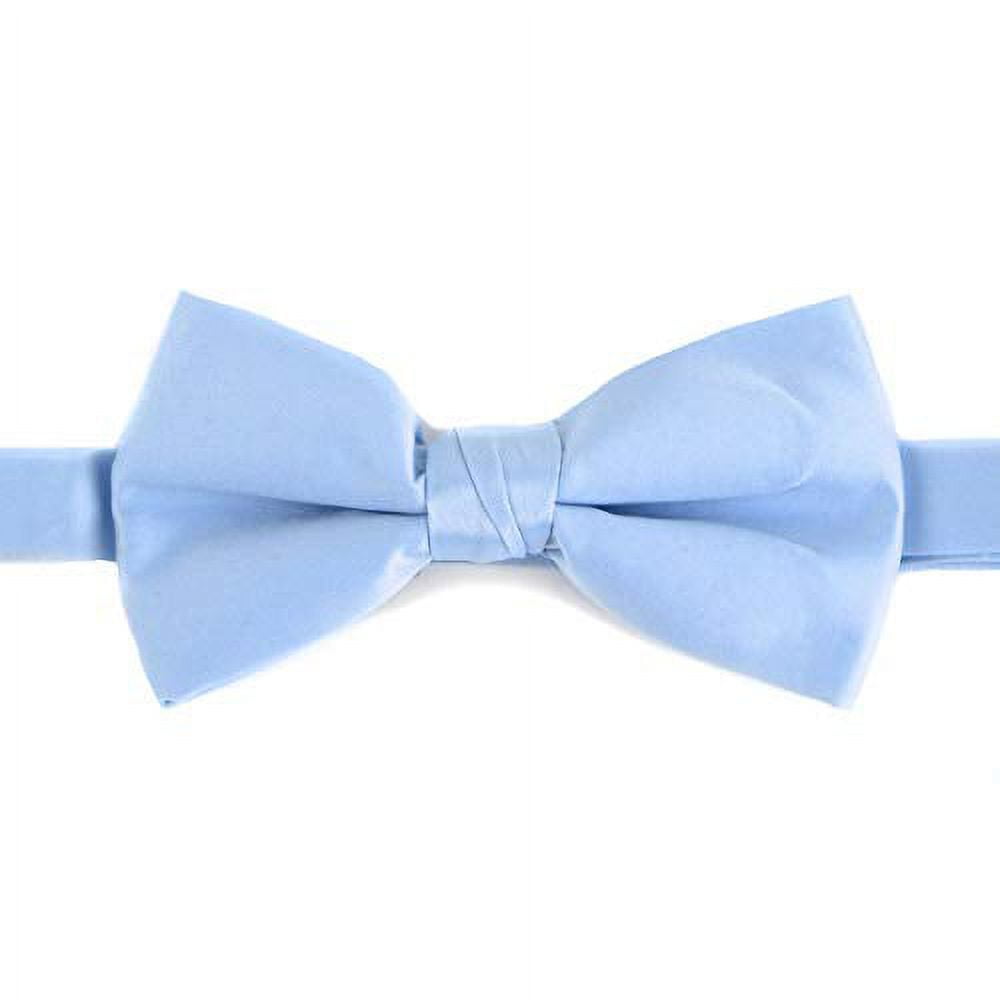 Men's Solid Poly Satin Adjustable Bow Ties Pre Knotted Bow Ties