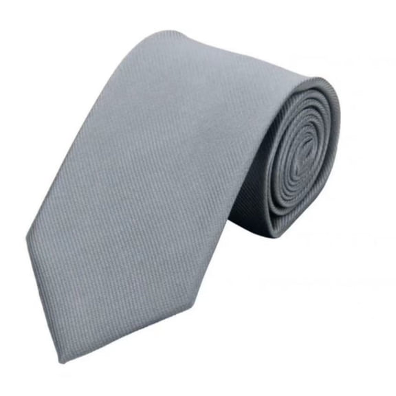 Men's Solid Polyester Dress Shirt Tie with Lazy Zipper, 8cm Width for Business and Casual Wear