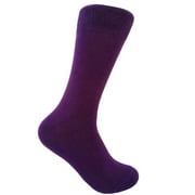 Men's Solid Purple/Plum Color Dress Casual Socks