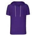 thumbnail image 1 of Men's Solid Cotton Hooded T Shirt Sizes S to XXXXL, 1 of 2