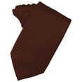 thumbnail image 1 of Men's Solid Satin Neck Tie 59" Long. 3.5" Wide in Chocolate, 1 of 2