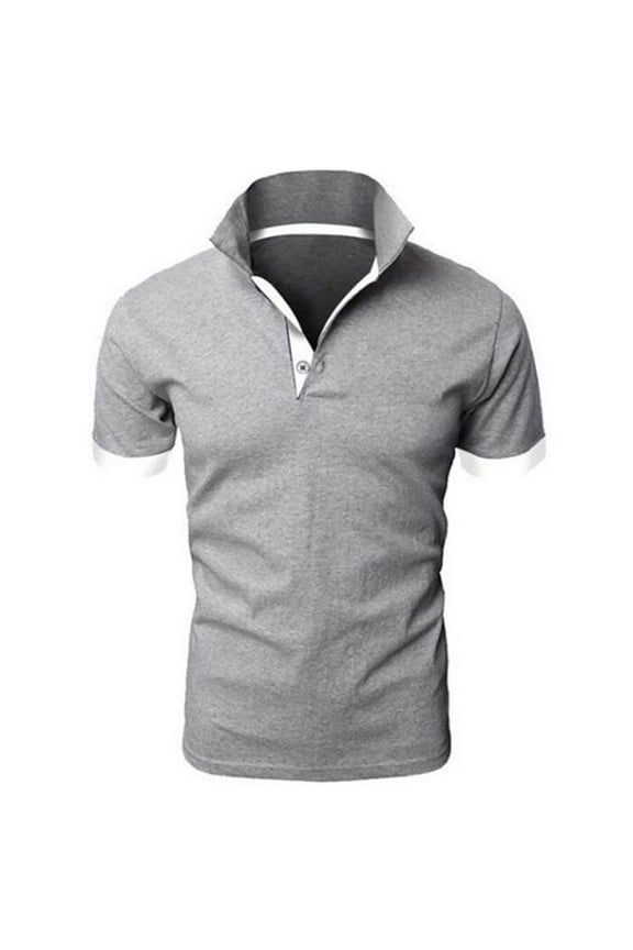 Men's Solid Slim Fit Short Sleeve Shirt Solid Performance Golf Shirt Casual Tee