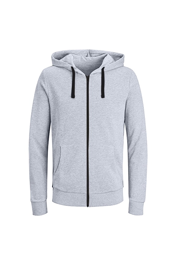 Men's Solid Stitching Drawstring Hooded Slim Fashion Jacket Coat Outwear Size:2XL