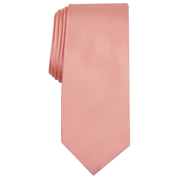 Men's Solid Texture Slim Tie Salmon ONE SIZE