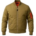 thumbnail image 1 of Men's Solid Thick Heavy Orginal Bomber Casual Jacket Fall Winter Weather, 1 of 1