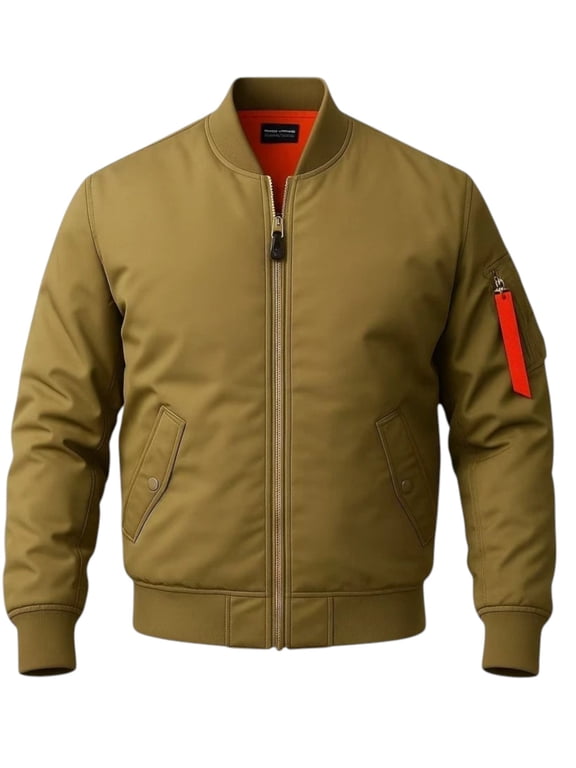 Men's Solid Thick Heavy Orginal Bomber Casual Jacket Fall Winter Weather