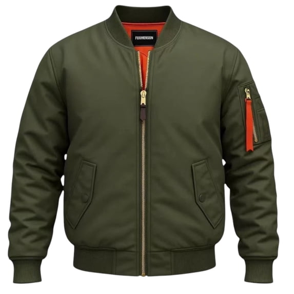 Men's Solid Thick Heavy Orginal Bomber Casual Jacket Fall Winter Weather