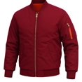 thumbnail image 1 of Men's Solid Thick Heavy Orginal Bomber Casual Jacket Fall Winter Weather, 1 of 1