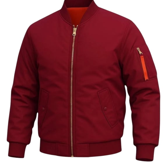 Men's Solid Thick Heavy Orginal Bomber Casual Jacket Fall Winter Weather