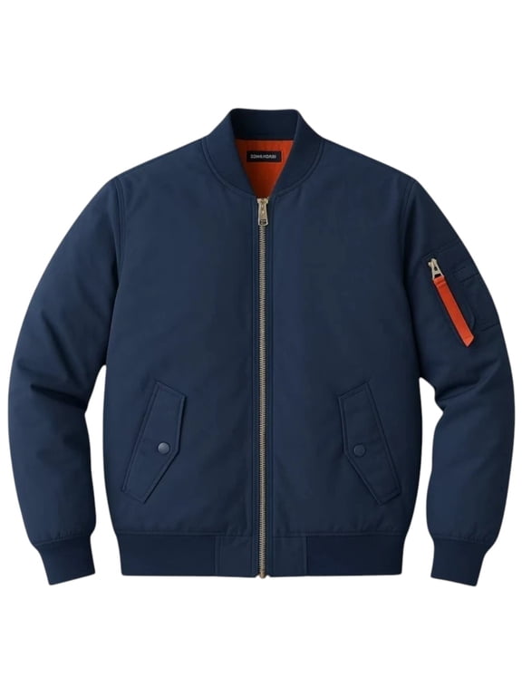 Men's Solid Thick Heavy Orginal Bomber Casual Jacket Fall Winter Weather