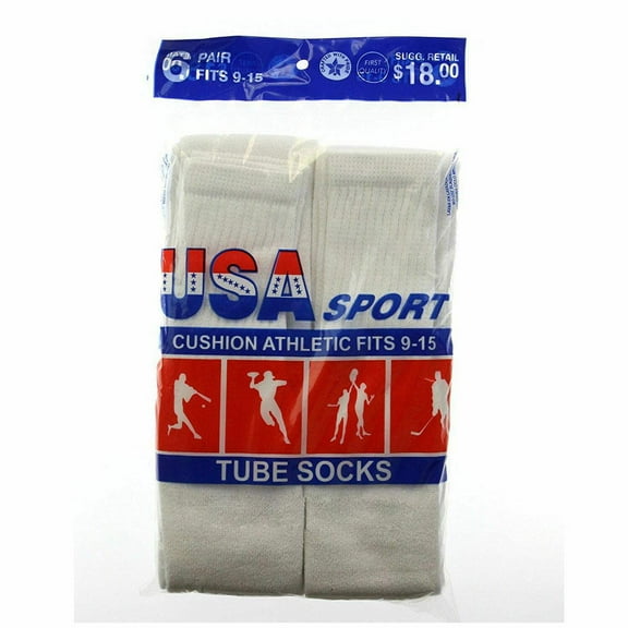 Men's Solid Tube Socks Over the calf High 21 Inch Socks Size: 9-15