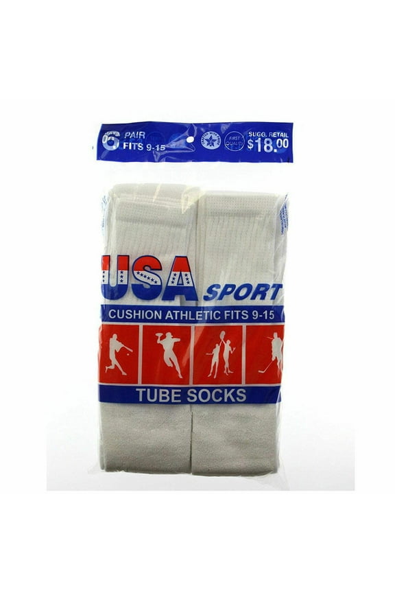 Men's Solid Tube Socks Over the calf High 21 Inch Socks Size: 9-15