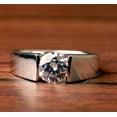 thumbnail image 1 of Men's Solitaire Diamond Engagement Ring, Tention Set Diamond Ring, Proposal Ring For Boyfriend, 2.0 Ct Simulated Diamond, 925 Sterling Silver, Gift Ring For Him, 1 of 5