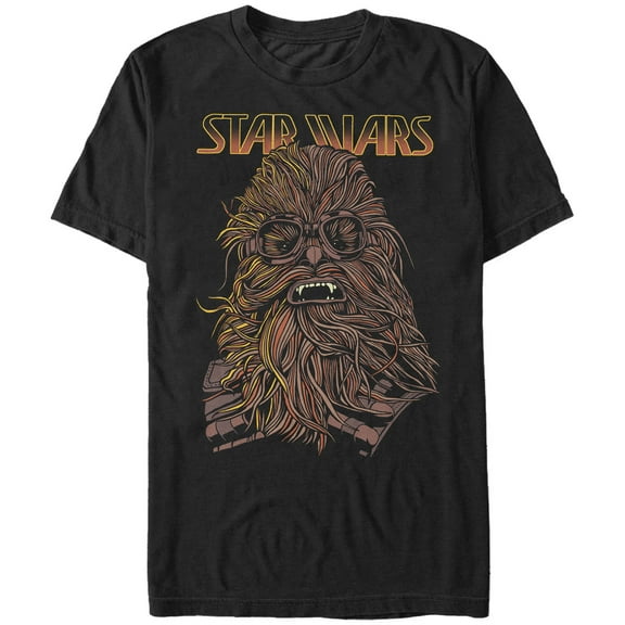 Men's Solo: A Star Wars Story Chewie Hair Cartoon  Graphic Tee Black Large