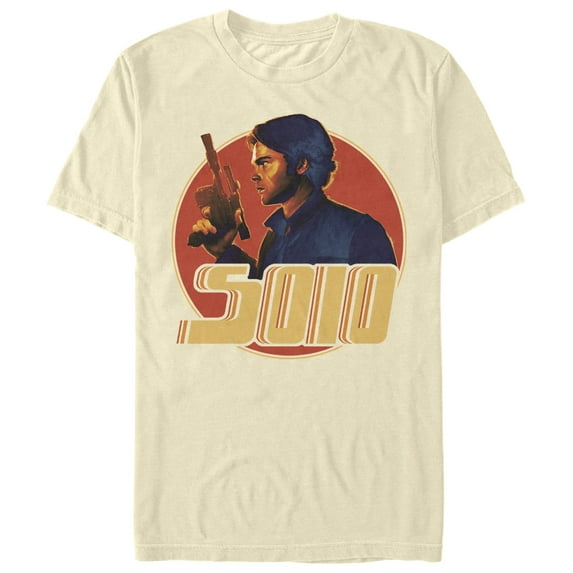 Men's Solo: A Star Wars Story Han Circle Profile Graphic Tee Cream Medium