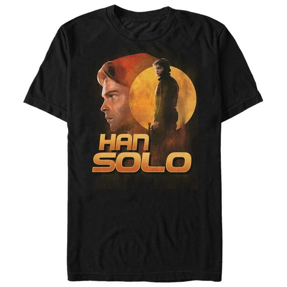 Men's Solo: A Star Wars Story Han Dusty Sunset Graphic Tee Black 3X Large