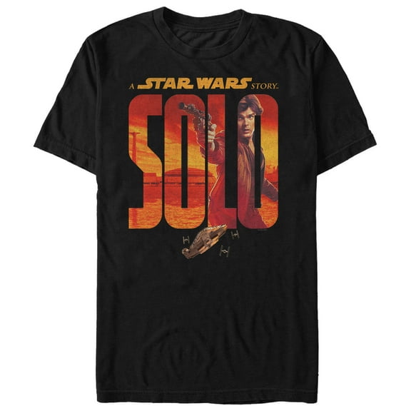 Men's Solo: A Star Wars Story Han Logo  Graphic Tee Black Small