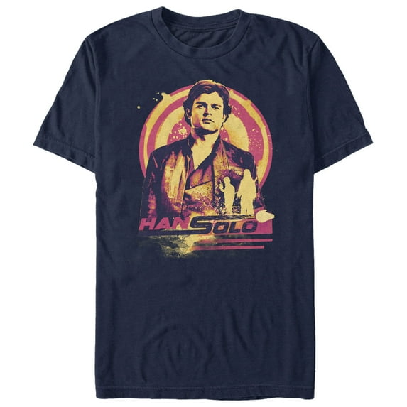 Men's Solo: A Star Wars Story Han Sunset Graphic Tee Navy Blue Large