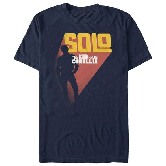 Men's Solo: A Star Wars Story Kid from Corellia Silhouette Graphic Tee Navy Blue X Large