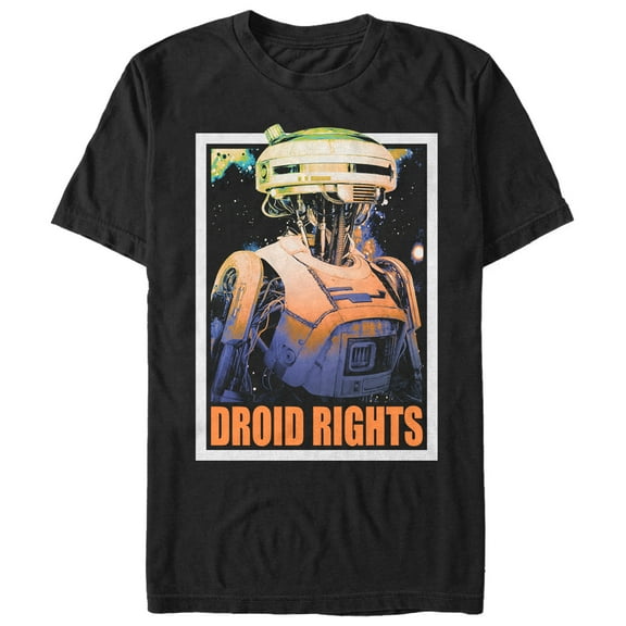 Men's Solo: A Star Wars Story L3-37 Droid Rights  Graphic Tee Black Small