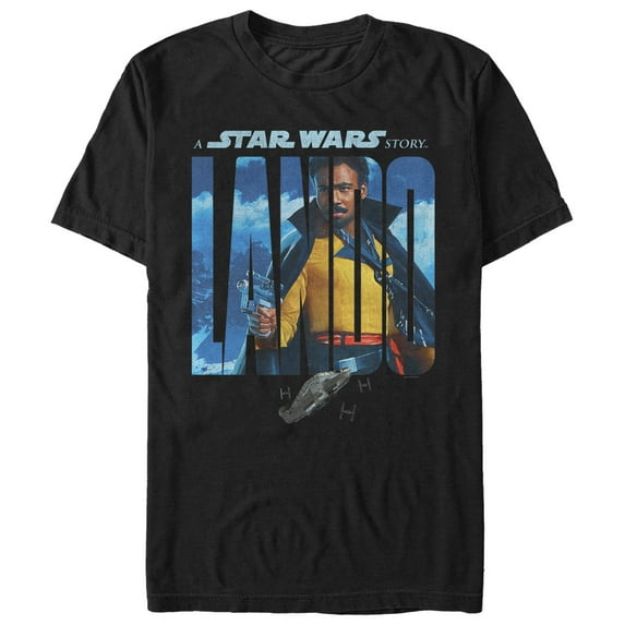 Men's Solo: A Star Wars Story Lando Name Movie Poster Graphic Tee Black 4X Large