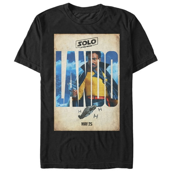 Men's Solo: A Star Wars Story Lando Name Poster Graphic Tee Black 2X Large