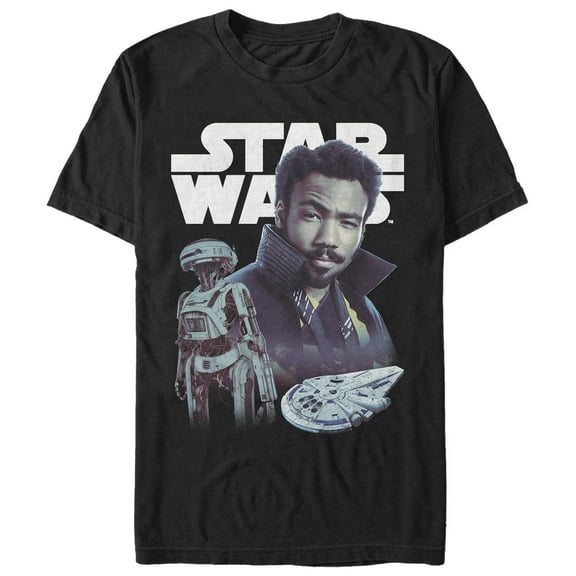 Men's Solo: A Star Wars Story Lando and L3-37  Graphic Tee Black Medium