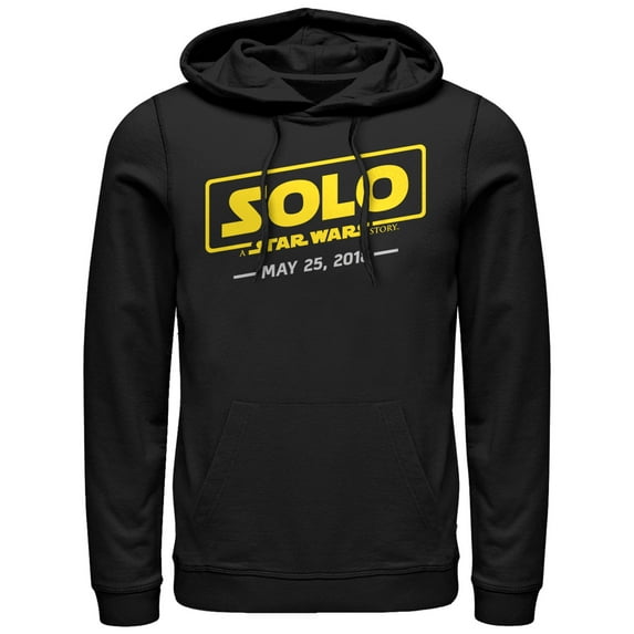Men's Solo: A Star Wars Story Logo Scrawl Pull Over Hoodie Black Small