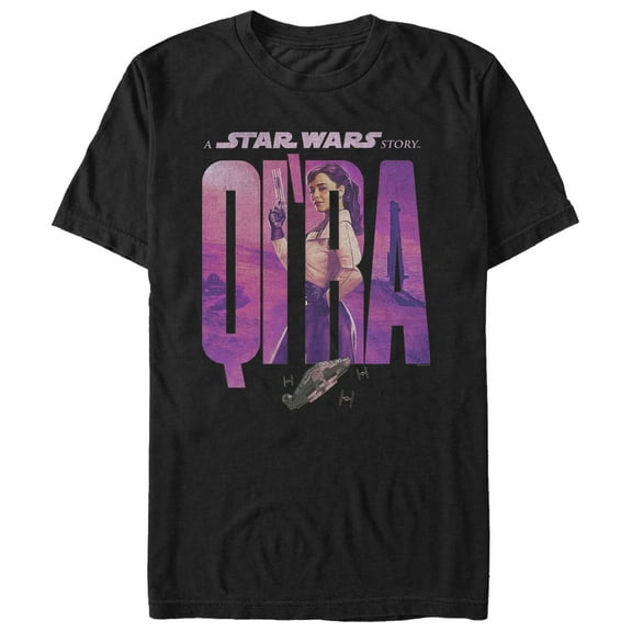 Men's Solo: A Star Wars Story Qi'ra Name Movie Poster Graphic Tee Black Small