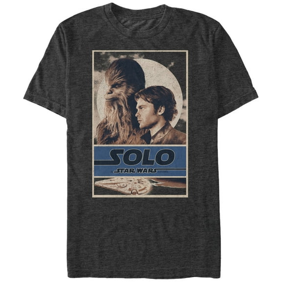 Men's Solo: A Star Wars Story Vintage Partner Frame Graphic Tee Charcoal Heather 5X Large