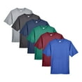 thumbnail image 1 of Men's Sonic Heather Performance T-Shirt, 100% Polyester Sonic Heather Interlock Bulk Tees, Short Sleeve Crewneck Multi Pack Tee, Assorted Solid T-Shirts (Dark Color 6 Pack, XL), 1 of 7
