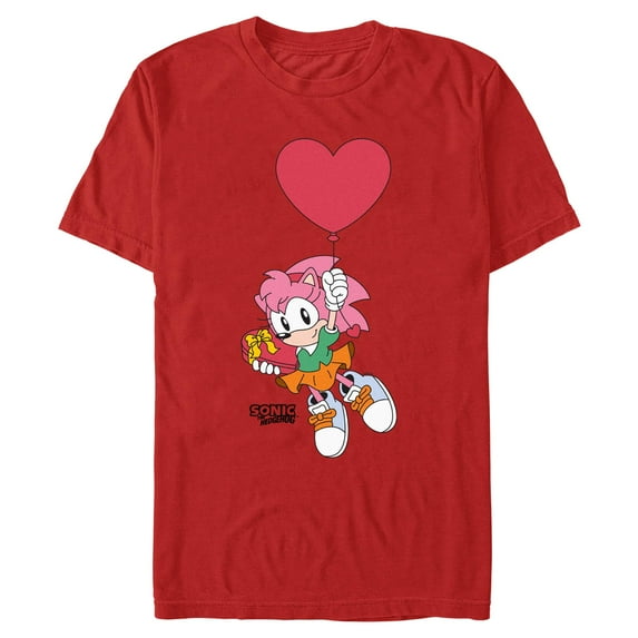 Men's Sonic the Hedgehog Amy Red Balloon Graphic T-Shirt