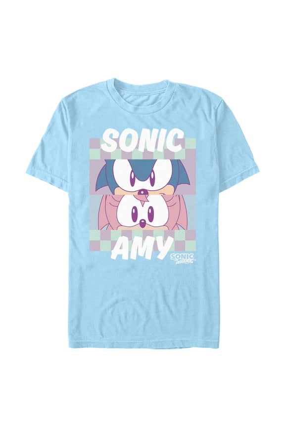 Men's Sonic the Hedgehog Couple Eyes Graphic Crop T-Shirt