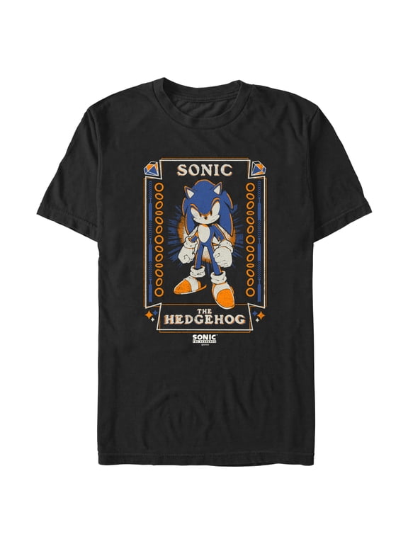 Men's Sonic the Hedgehog Distressed Poster Graphic T-Shirt